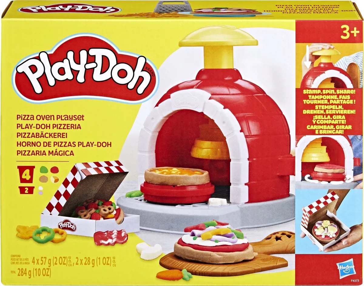 Pizza Oven Speelset - Boetseerklei - Inclusief 6 Play-Doh potjes van Play-Doh in Rood – productfoto