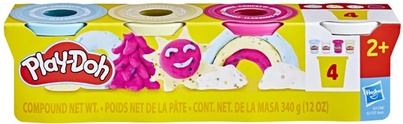 Play-Doh 4-pack Confetti-boetseerklei, verbeeldingsspeelgoed, knutselspeelgoed voor kinderen van 2+ by Play-Doh in Multicolour – product photo