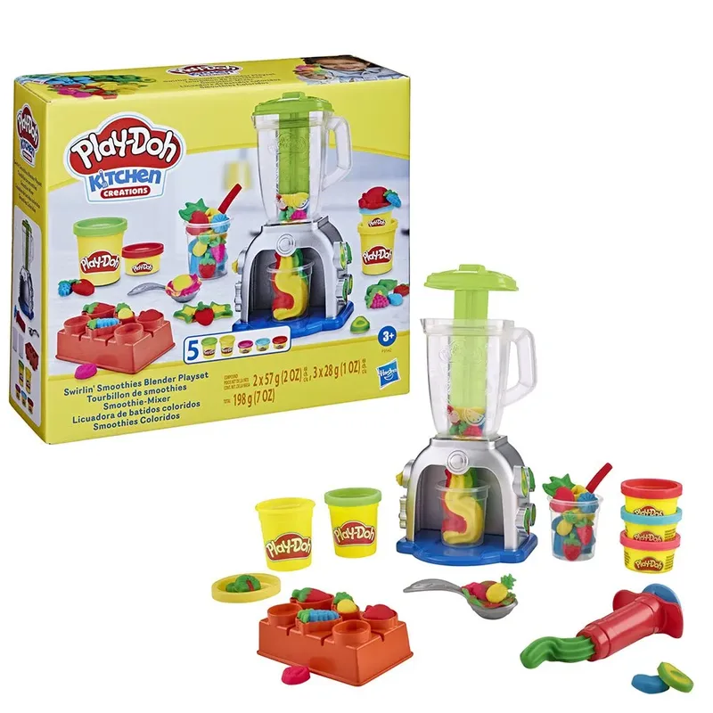 Smoothie Blender Set - Boetseerklei - 5 Play-Doh potjes - Knutselen voor kinderen de Play-Doh en Multicolore – photo du produit 2 sur 5