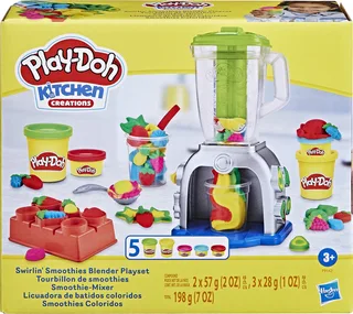 Smoothie Blender Set - Boetseerklei - 5 Play-Doh potjes - Knutselen voor kinderen de Play-Doh en Multicolore – photo du produit 1 sur 5