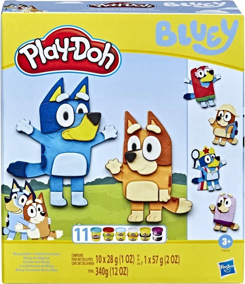 Speelset Bluey verkleed met 11 potten boetseerklei by Play-Doh in Bluey-Play-Doh – product photo
