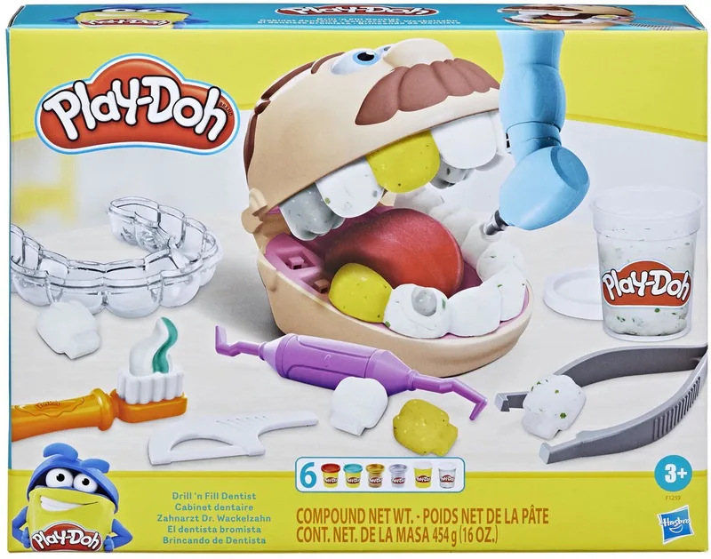 Top Tandarts Speelset - Boetseerklei - 8 Play-Doh potjes - Knutselen voor kinderen by Play-Doh in Multicolour – product photo 1 of 3