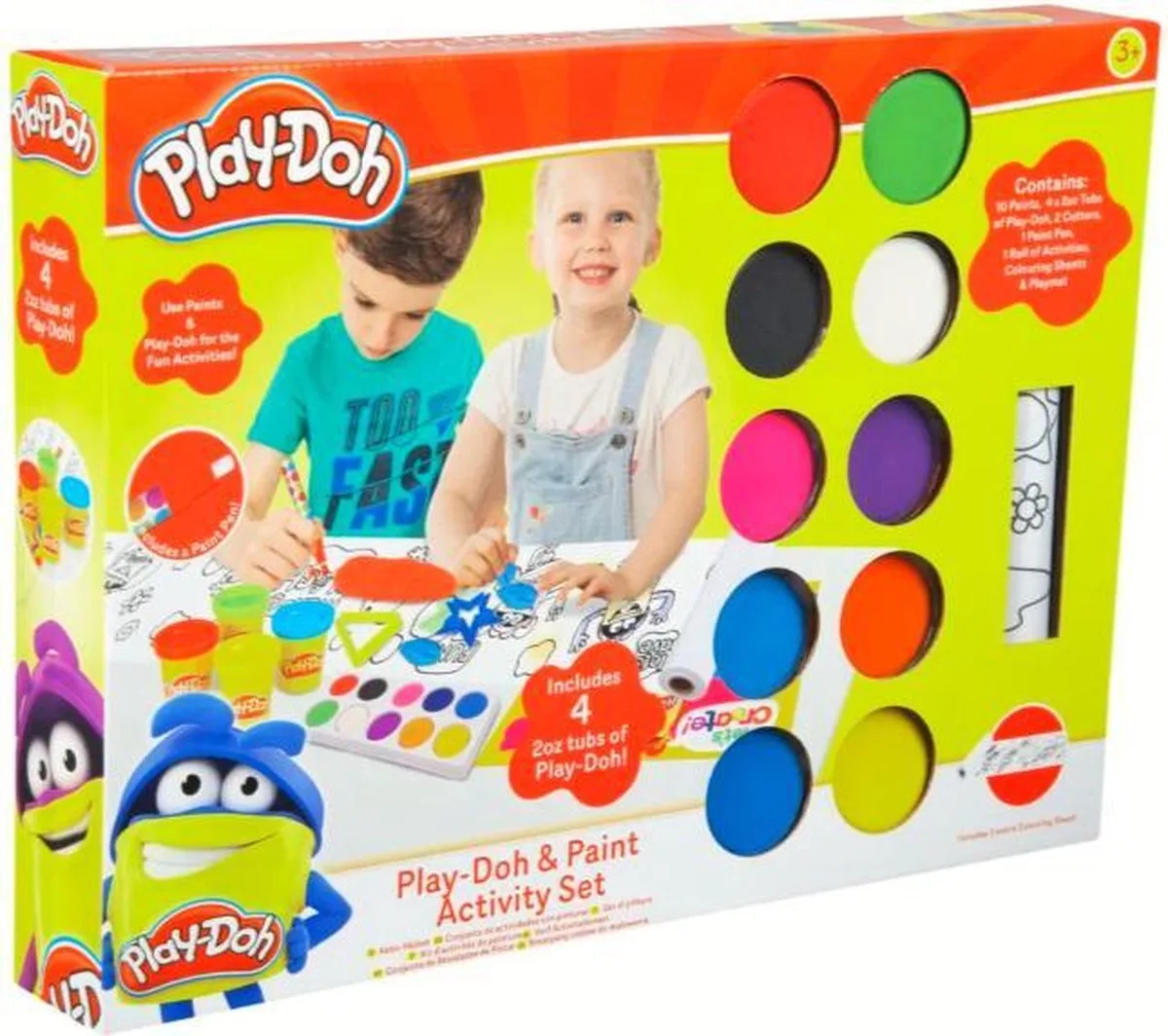 Verfset met 4 Potjes Klei de Play-Doh en Jaune – photo du produit