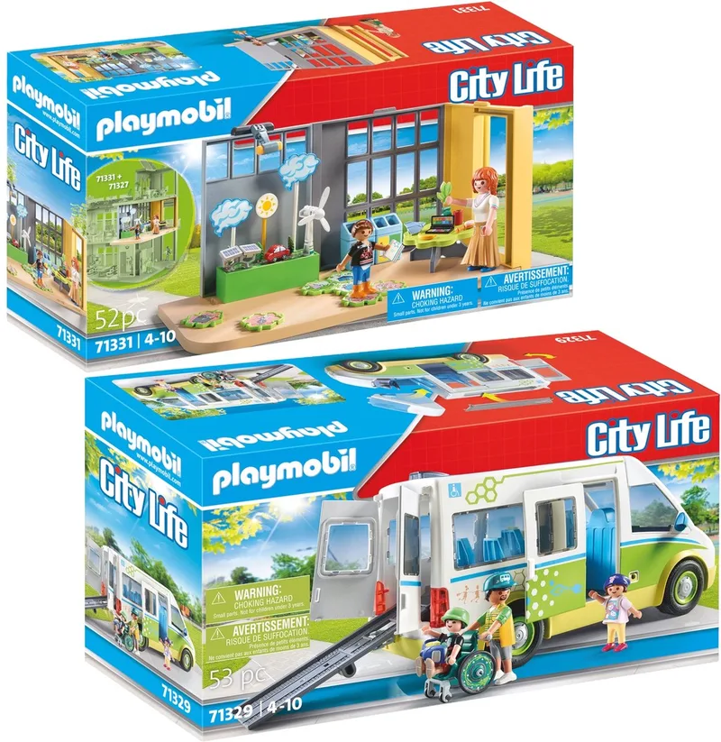 2-delige set Schoolbus + Klimaatwetenschap by Playmobil in Multicolore – product photo