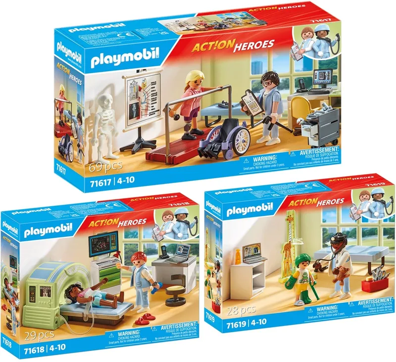 3-delige set Orthopeed + MRI + Kinderarts von Playmobil in Multicolore – Produktfoto