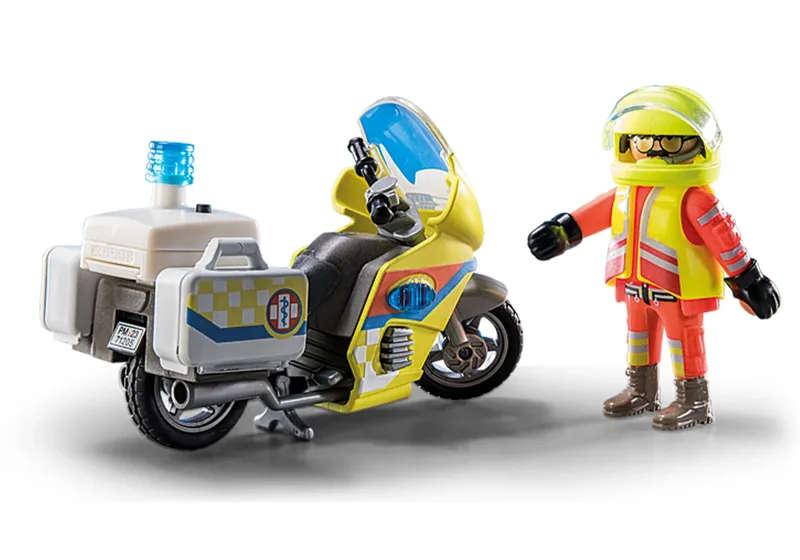 71205 Notarzt-Motorrad mit Blinklicht från Playmobil – produktbild 3 av 3