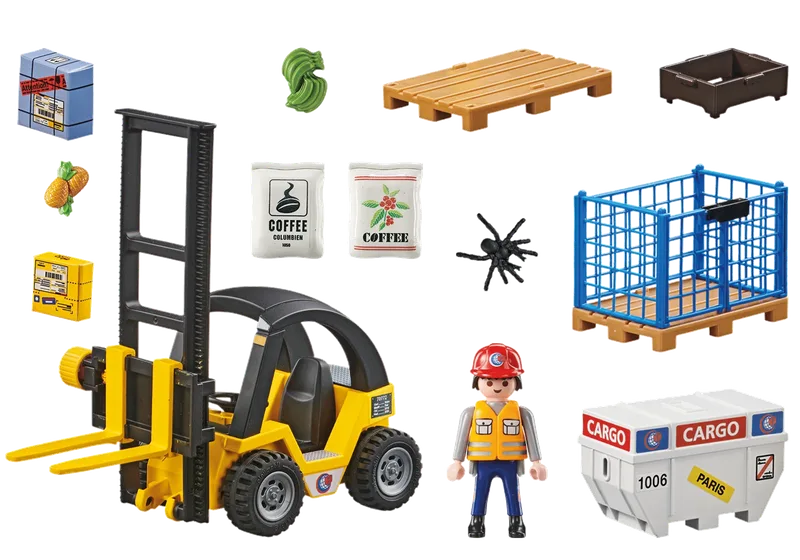 71528 Gabelstapler mit Fracht de Playmobil – photo du produit 3 sur 4