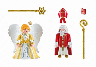 5592 St. Nikolaus und Weihnachtsengel fra Playmobil – produktbillede 3 af 3