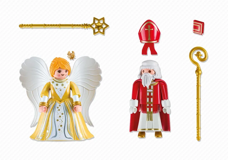 5592 St. Nikolaus und Weihnachtsengel fra Playmobil – produktbillede 3 af 3