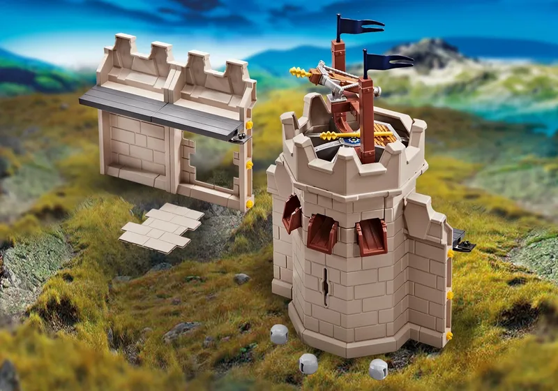 9840 Turmerweiterung mit Steinabwurf für die Große Burg von Novelmore fra Playmobil – miljøbillede