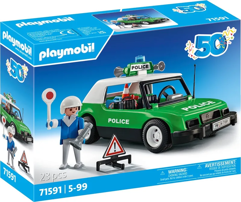Action Heroes - 50 Year Anniversary Klassieke Politie auto - 71591 van Playmobil in Multicolor – productfoto