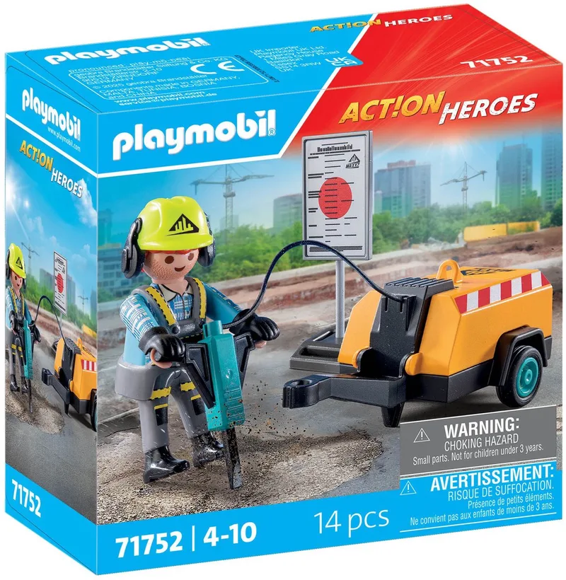 Action Heroes Bouwvakker 71752 by Playmobil in Meerkleurig – product photo