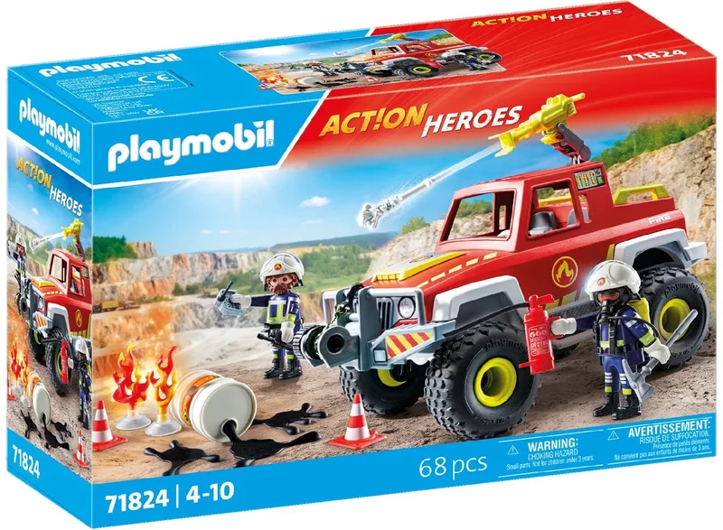 Action Heroes Brandweerwagen 71824 von Playmobil in Meerkleurig – Produktfoto