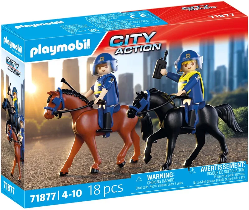 Action Heroes: Politie te paard - 71877 van Playmobil in Meerkleurig – productfoto