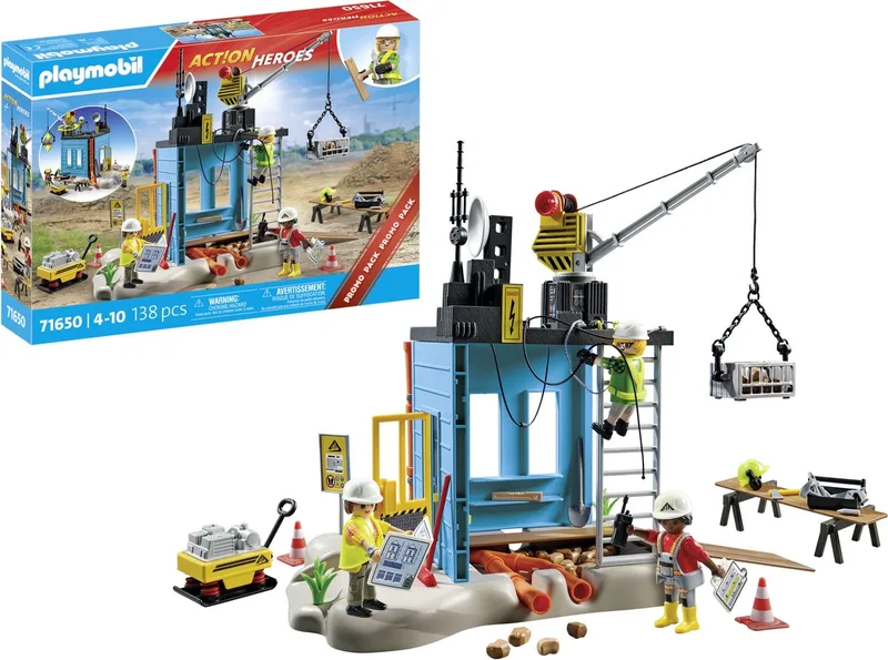 Action Heroes PROMO Bouwplaats - 71650 by Playmobil in Meerkleurig – product photo