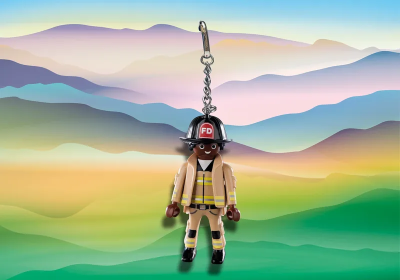70649 Schlüsselanhänger Feuerwehrmann de Playmobil – photo d’ambiance 1 sur 2
