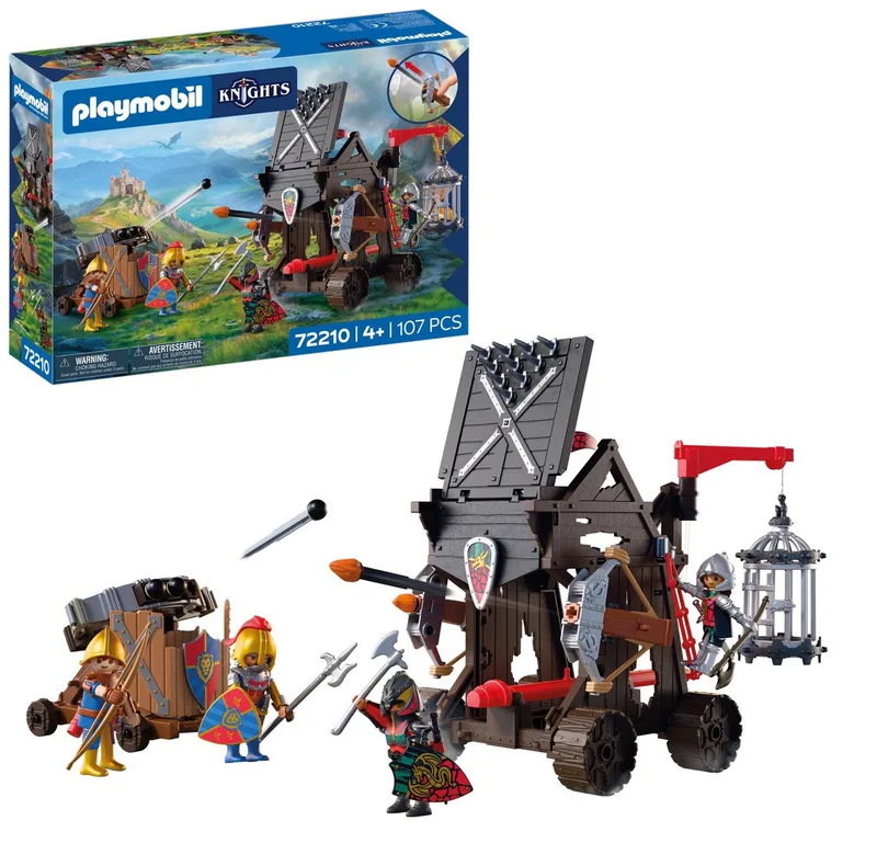 Angriffsturm Drachenritter (72210), Knights Konstruktions-Spielset, (107 St), Made in Europe by Playmobil in Bunt – product photo
