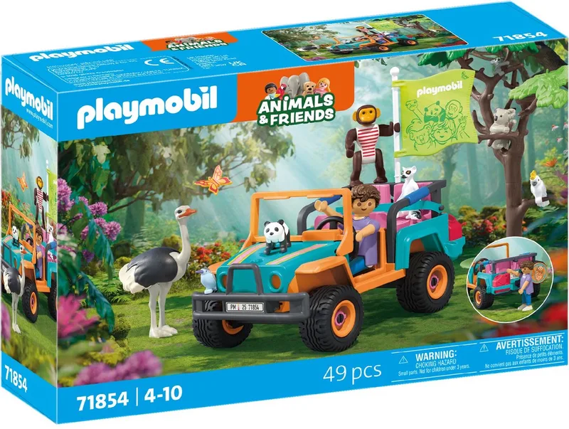 Animals & Friends | Colourful Off-Road Vehicle | Speelgoed vanaf 4 jaar | Cadeau voor kinderen | Stimuleert creativiteit & avontuurlijke geest | Met figuren, Voertuig & Accessoires | 71854 von Playmobil in Meerkleurig – Produktfoto