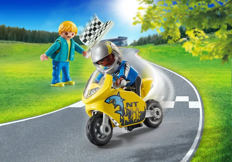 70380 Jungs mit Racingbike fra Playmobil – miljøbillede 1 af 3