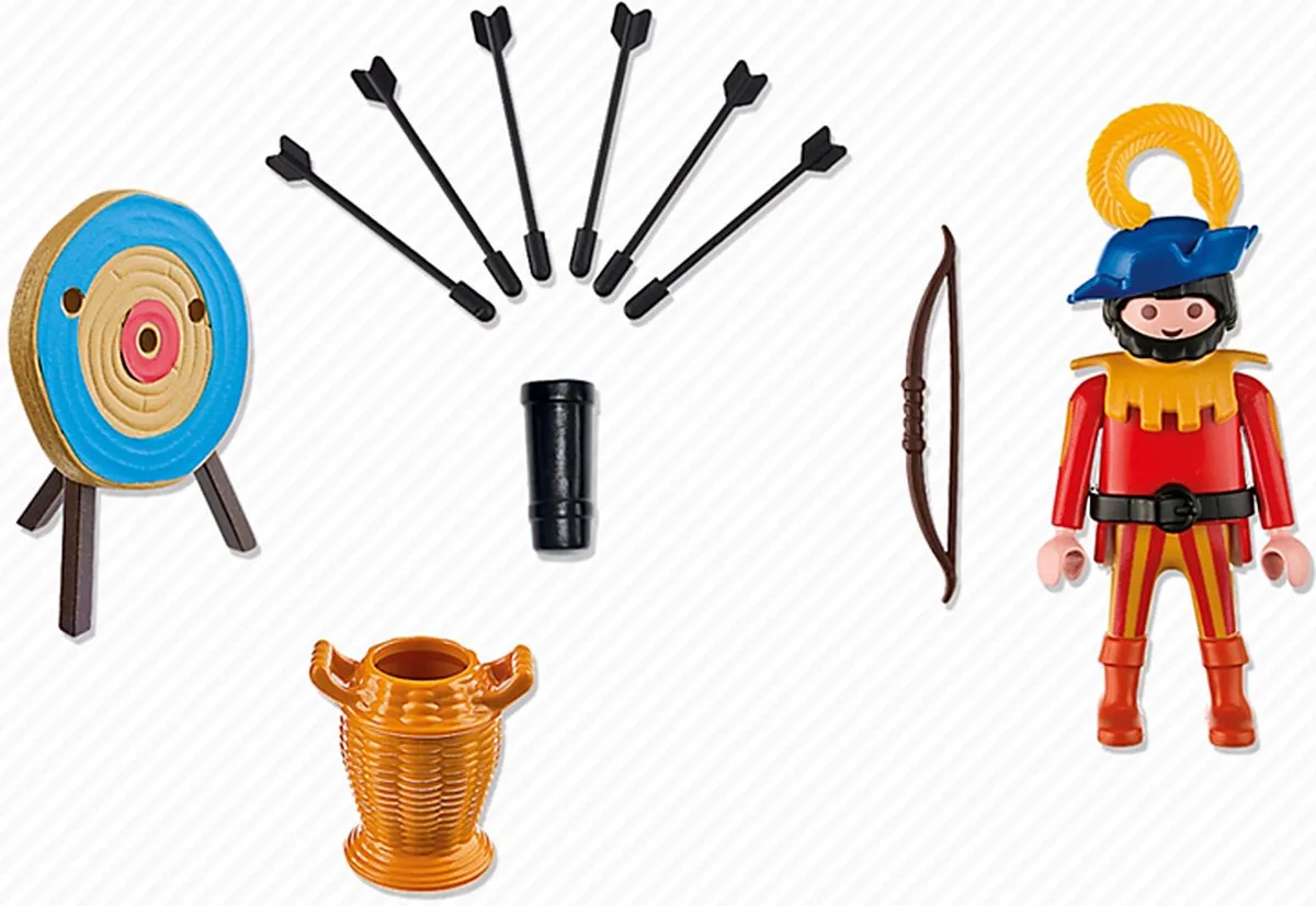 Boogschutter met schietschijf/Archer avec cible von Playmobil in Schwarz – Produktfoto