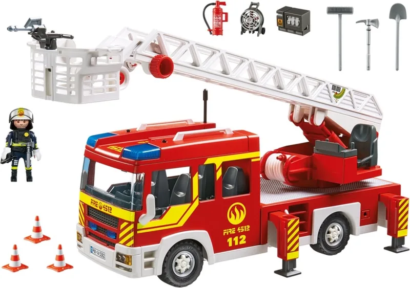 Brandweer Ladderwagen met licht en sirene - 5362 von Playmobil in Rood – Produktfoto