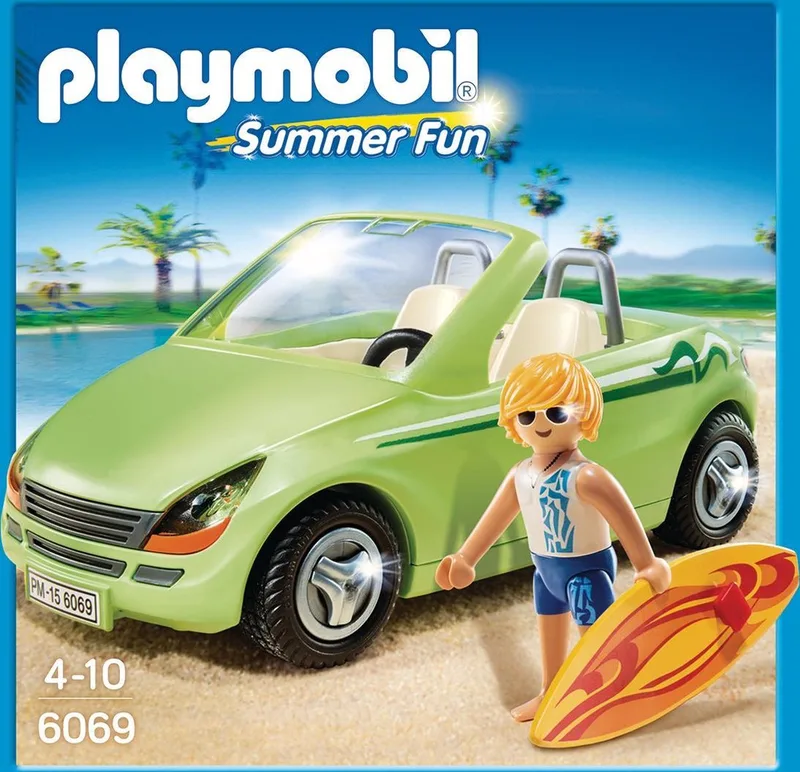 Cabrio met surfer / Surfeur et voiture décapotable by Playmobil in Multi colour – product photo