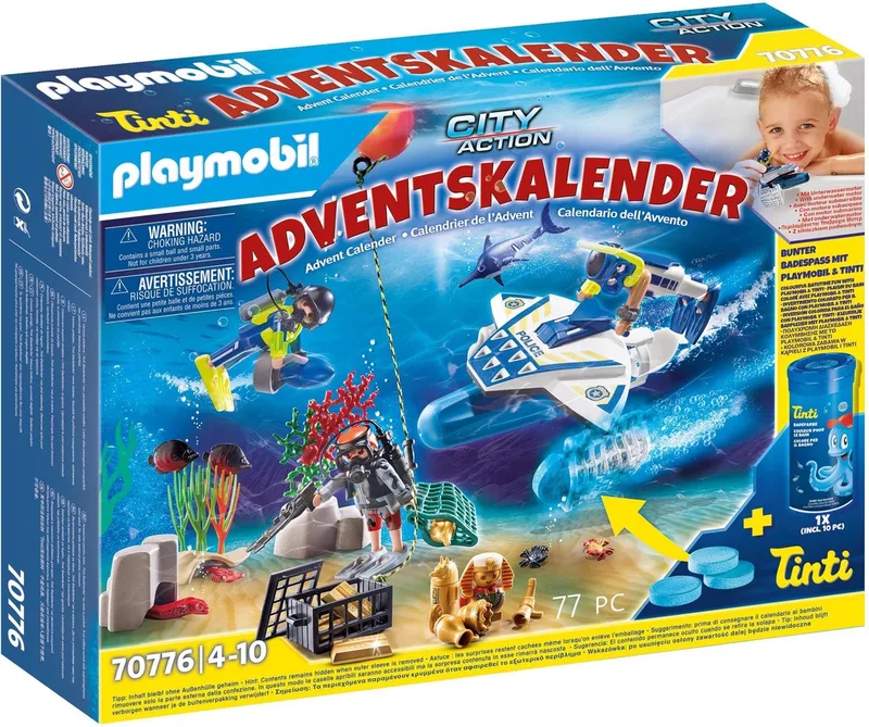 Christmas Adventskalender 2022 "badplezier politieduikmissie" - 70776 von Playmobil in Multicolor – Produktfoto