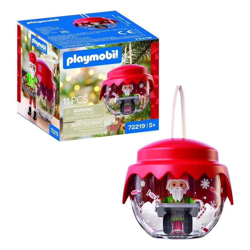 Christmas | Kerstbal: Bakker | Feestelijke verzamelbal met Kerstman & bakaccessoires | Voor kinderen vanaf 5 jaar | 72219 von Playmobil – Produktfoto