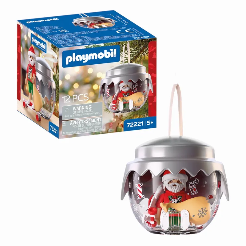 Christmas | Kerstbal: Longboarder | Feestelijke verzamelbal met stoere Santa op een longboard | Voor kinderen vanaf 5 jaar | 72221 von Playmobil – Produktfoto