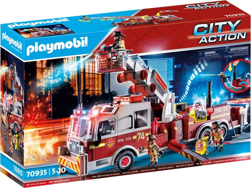 City Action Brandweerwagen: US Tower Ladder - 70935 by Playmobil in Multicolor – product photo