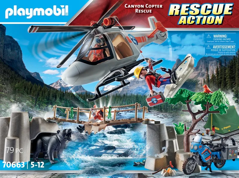 City Action Canyon Airlift Operation FH Exkl 2021 - 70663 de Playmobil en Blauw – photo du produit