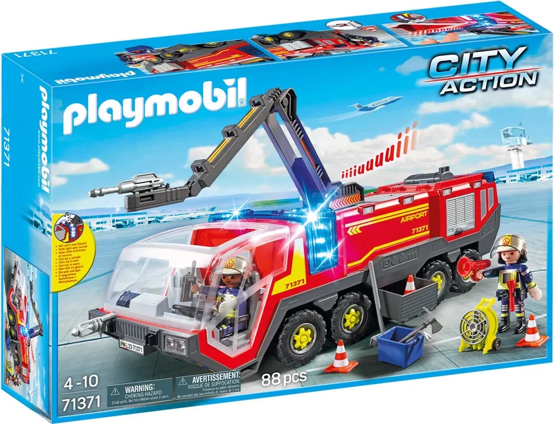 City Action Luchthavenbrandweerwagen met licht en geluid - 71371 by Playmobil in Meerkleurig – product photo