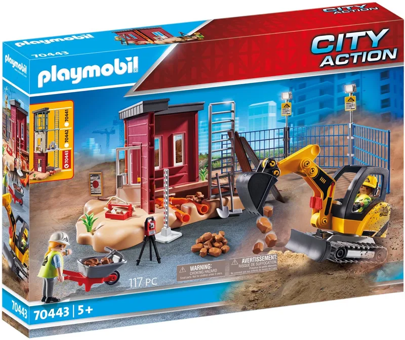City Action Mini graafmachine met bouwonderdeel - 70443 de Playmobil en Multicolor – photo du produit