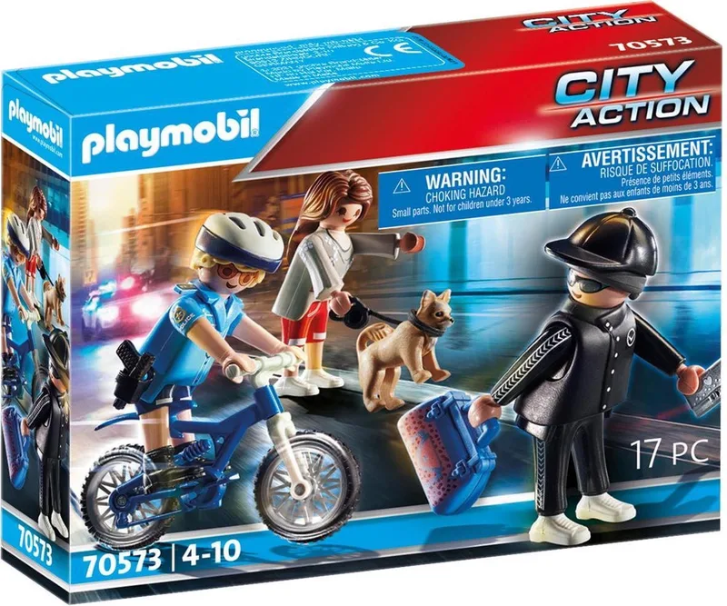 City Action Politiefiets: achtervolging van de zakkenroller - 70573 de Playmobil en Multicolor – photo du produit