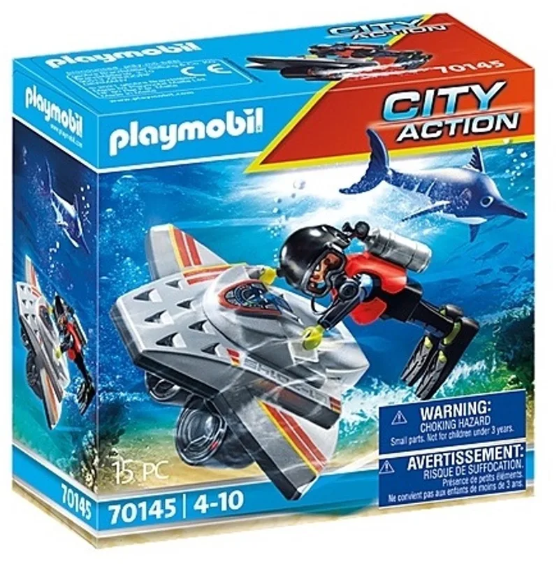 City Action Redding op zee: duikscooter in de reddingsmissie - 70145 by Playmobil in Multicolor – product photo