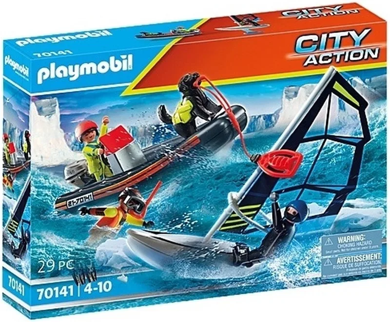 City Action Redding op zee: redding met poolglijder met rubberen sleepboot - 70141 by Playmobil in Multicolor – product photo