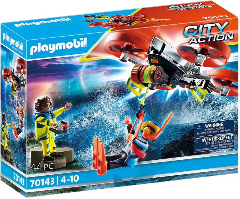 City Action Redding op zee: reddingsduiker met reddingsdrone - 70143 by Playmobil in Multicolor – product photo