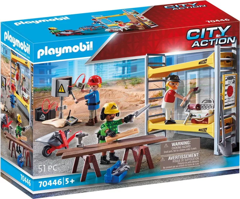 City Action Stelling met werklieden - 70446 van Playmobil in Multicolor – productfoto