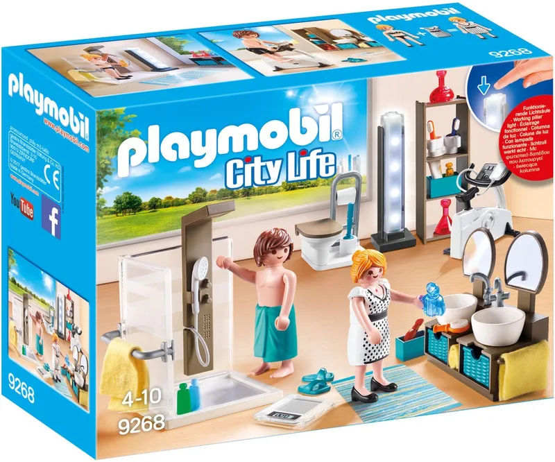 City Life Badkamer met douche - 9268 by Playmobil in Multicolor – product photo