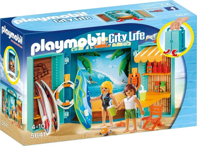City Life Speelbox Surfshop - 5641 by Playmobil in Blauw – product photo