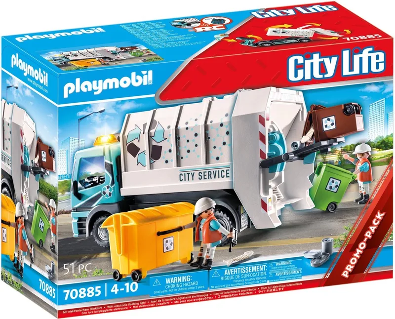 City Life Vuilniswagen met Knipperlicht - 70885 van Playmobil in Multicolor – productfoto