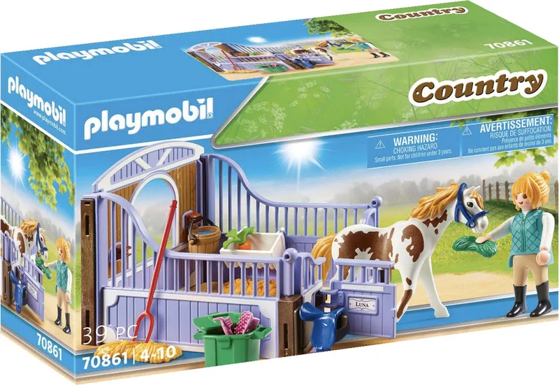Country 70861 Paardenbox Luna de Playmobil en Multicolor – photo du produit