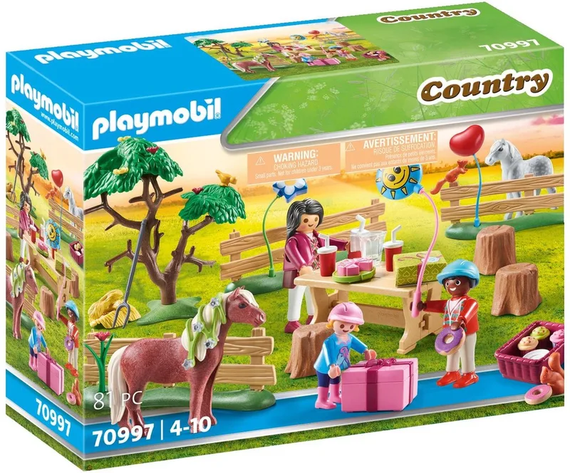 Country Kinderverjaardagsfeestje op de ponyboerderij - 70997 by Playmobil in Multicolor – product photo