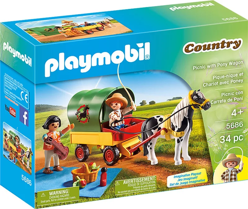 Country Picnic with Pony Wagon de Playmobil en Meerkleurig – photo du produit
