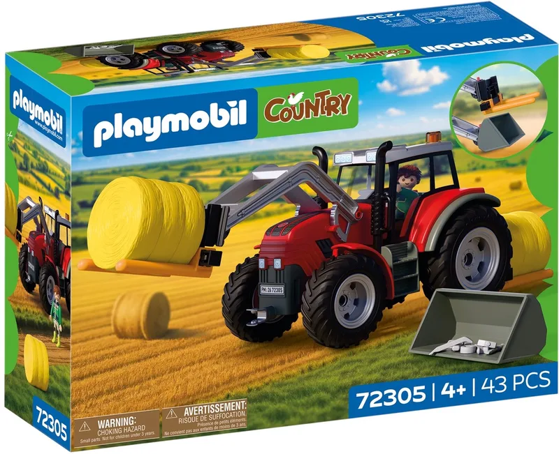 Country tractor speelgoed met hooibalen - boerderij set. fra Playmobil i Meerkleurig – produktbillede