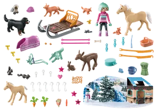 71345 Adventskalender Pferde: Weihnachtliche Schlittenfahrt fra Playmobil – produktbillede 2 af 3