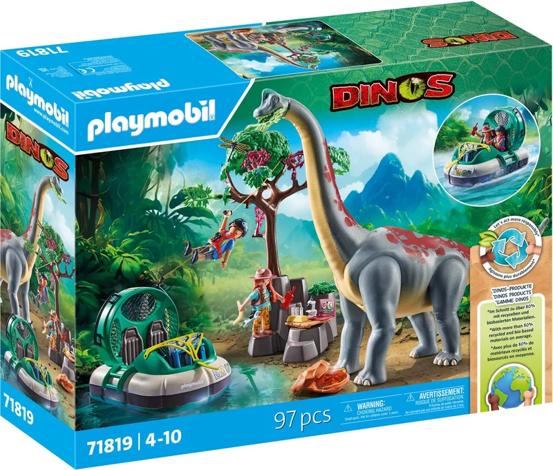 Dinos Brachiosaurus met hovercraft 71819 by Playmobil in Meerkleurig – product photo