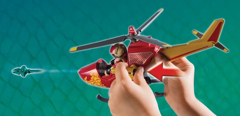 Dinos Helikopter met Pteranodon - 9430 fra Playmobil i Multicolor – produktbillede