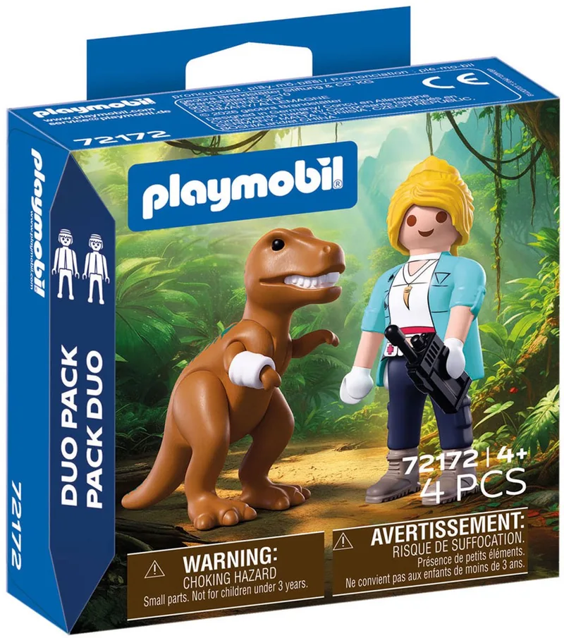 dinosaurus speelset T-Rex met onderzoeker - fantasierijk avontuur. de Playmobil en Meerkleurig – photo du produit