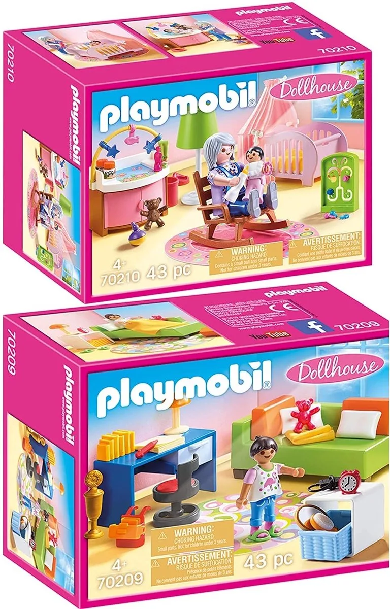 Dollhouse Set van 2 onderdelen 70209 + 70210 de Playmobil en Multicolore – photo du produit